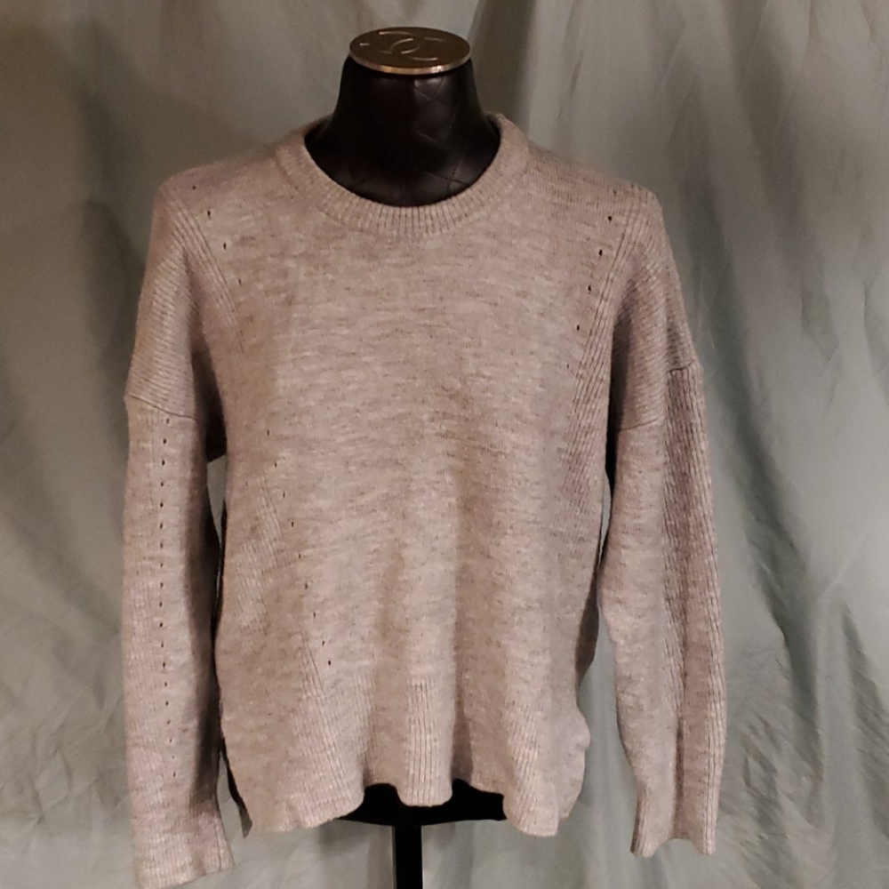 High/low knit sweater